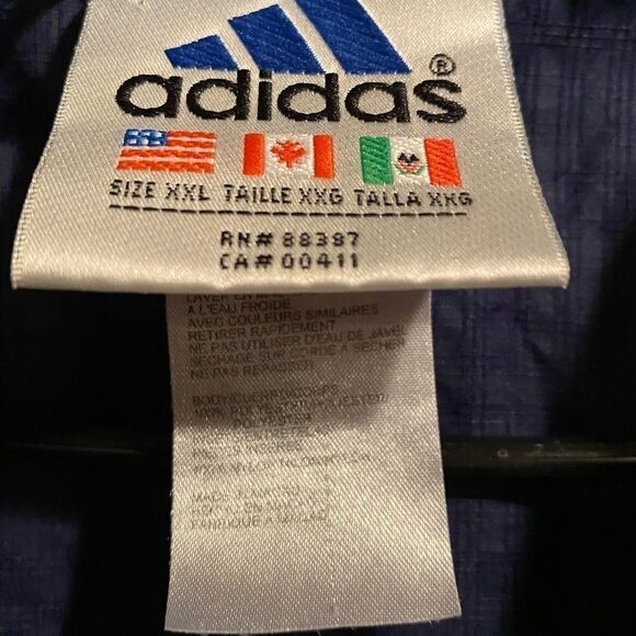 Adidas Windbreaker Jacket XXL - Picture 4 of 7